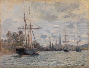 Seinen ved Rouen af Claude Monet