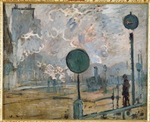 Det udvendige af Gare Saint-Lazare, Signal af Claude Monet