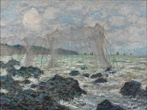 Fiskenet ved Pourville af Claude Monet