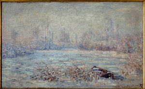 Frost nær Vetheuil i 1880 Maleri af Claude Monet (1840-1926) 1880 Dim. 0,61 x 1 m. Paris, Musee d