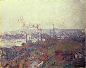 Generel udsigt over Rouen fra St. Catherine
