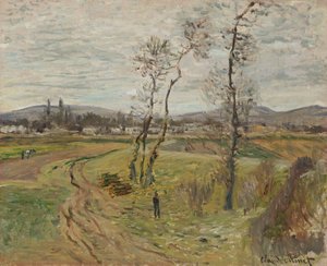 Gennevilliers-sletten; Sletten i Gennevilliers, 1877 af Claude Monet