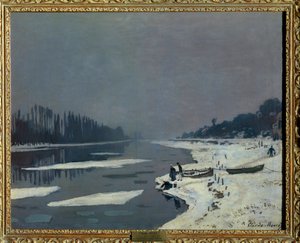 Isterninger på Seinen ved Bougival, Yvelines Maleri af Claude Monet (1840-1926) Dim 0,65 x 0,81 m Paris Louvre museum Obligatorisk omtale: Donation Helene og Victor Lyon af Claude Monet