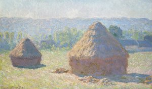 Høstak i aftensolen, 1891 af Claude Monet