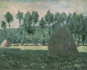 Høstakke nær Giverny, ca. 1884-89 af Claude Monet