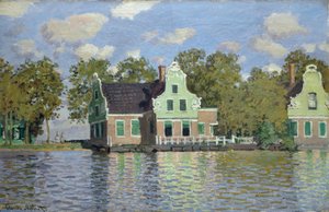 Huse ved bredden af floden Zaan af Claude Monet