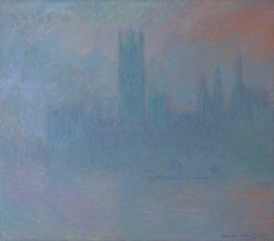 Houses of Parliament i tågen 1903 (Olie på lærred) af Claude Monet