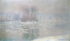 Is ved Bennecourt, 1898 af Claude Monet