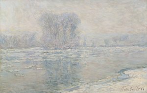 Is, hvid effekt af Claude Monet