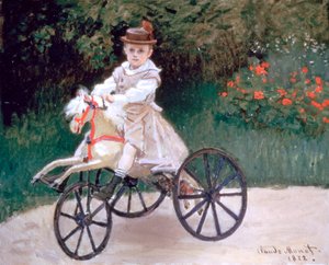 Jean Monet på en mekanisk hest, 1872 af Claude Monet