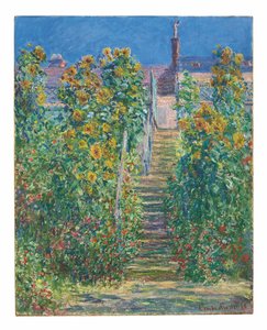 Trappen i Vétheuil af Claude Monet