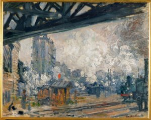Gare Saint-Lazare, udvendig udsigt af Claude Monet
