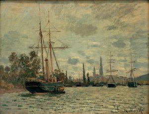 La Seine à Rouen (Seinen ved Rouen) af Claude Monet