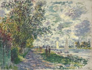 Banken af ​​Petit-Gennevilliers, 1875 af Claude Monet