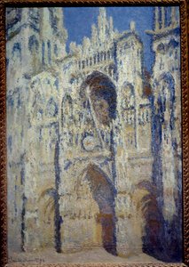 La cathedrale de Rouen, le portal et la tower Saint Romain, plein soleil harmony bleu et guld Maleri af Claude Monet (1840-1926) 1893 Søn. 1,07 x 0,73 m Paris, musee d