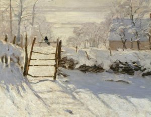 La pie (magpie) af Claude Monet