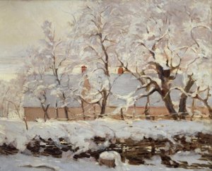 La pie (magpie) af Claude Monet