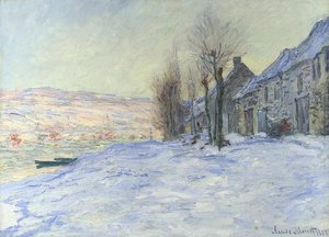 Lavacourt under sne. Omkring 1878-81 af Claude Monet