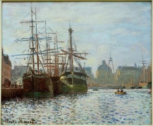 Handelsbassinet, Le Havre af Claude Monet