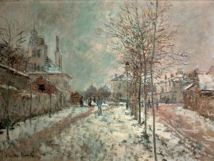 Boulevard de Pontoise i Argenteuil, sne af Claude Monet