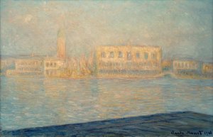 Hertugpaladset set fra Saint-Georges Majeur af Claude Monet
