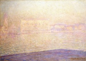 Hertugpaladset set fra Saint-Georges Majeur, 1908 af Claude Monet