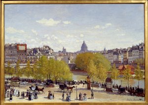 Quai du Louvre i Paris i 1867. Maleri af Claude Monet (1840-1926) af Claude Monet