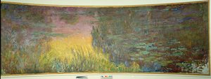 Åkanderne, solnedgang Maleri af Claude Monet (1840-1926) 1914-1926 Diptykon på 2 x 3 m hver del. Paris. Orangerie Museum af Claude Monet