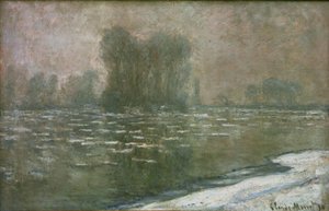 Matin brumeux, débâcle (Is i en tåget morgen) af Claude Monet