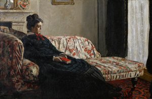 Meditation. Madame Monet (olie på lærred) af Claude Monet