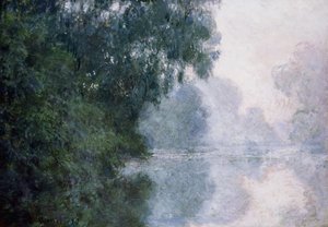 Morgen på Seinen, Virkning af tåge; Morgen på Seinen, Impact of Mist, 1897 af Claude Monet