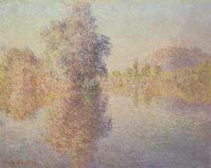 Morgen på Seinen ved Giverny af Claude Monet