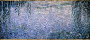 Nympheas, klar morgen med piletræer Triptykon centrale del. Maleri af Claude Monet (1840-1926) 1914-1926 Dim. 2 x 4,25 m. Paris. Orangerie Museum af Claude Monet