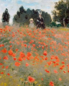 Valmuer, omgivelserne i Argenteuil (detalje). Maleri af Claude Monet (1840-1926) af Claude Monet