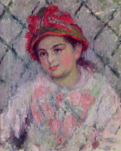 Portræt af Blanche Hoschede (1864-1947) som en ung pige, ca. 1880