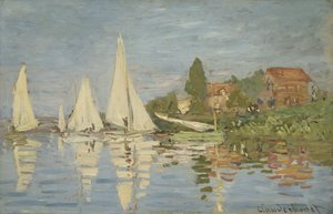 Regattaer i Argenteuil af Claude Monet