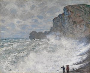 Uvejr ved Étretat af Claude Monet