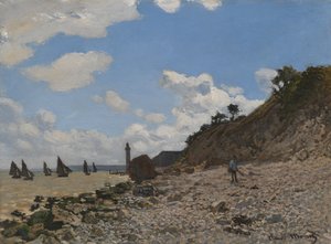 Stranden ved Honfleur af Claude Monet