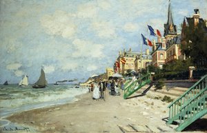 Stranden ved Trouville; Stranden ved Trouville, 1870 af Claude Monet