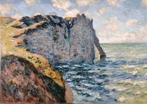 Klippen ved Aval, Étretat af Claude Monet