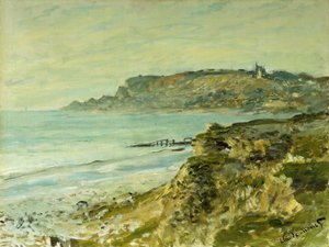 Klipperne ved Sainte-Adresse; The Cliff of Saint Address, 1873 af Claude Monet