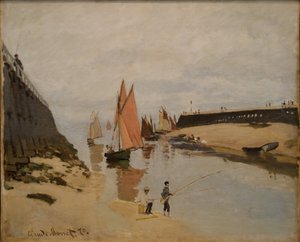 Havnen i Trouville - Maleri af Claude Monet (1840-1926) - 1870 - Olie på lærred - 54x65,7 - Szepmuveszeti Muzeum, Budapest af Claude Monet