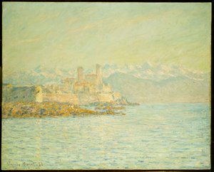 Det gamle fort i Antibes (olie på lærred) af Claude Monet