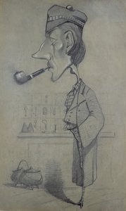 The Scotsman with a Pipe, 1857 af Claude Monet