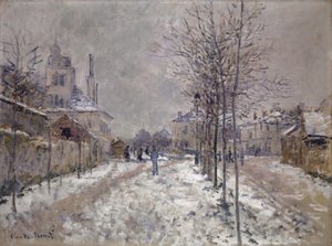 Den snedækkede boulevard i Pontoise i Argenteuil, 1875 af Claude Monet