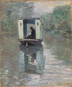 Studiebåden (Le Bateau-atelier) af Claude Monet
