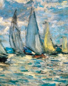 Bådene eller regattaen i Argenteuil (detalje) omkring 1874 af Claude Monet