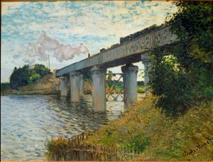 Jernbanens bro ved Argenteuil af Claude Monet