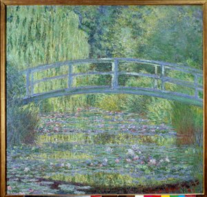 Jalankulkusilta ja lummeallas af Claude Monet