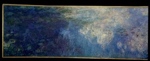 Nymfeerne; skyerne. Venstre del af triptykonet malet i Giverny. Maleri af Claude Monet (1840-1926) af Claude Monet